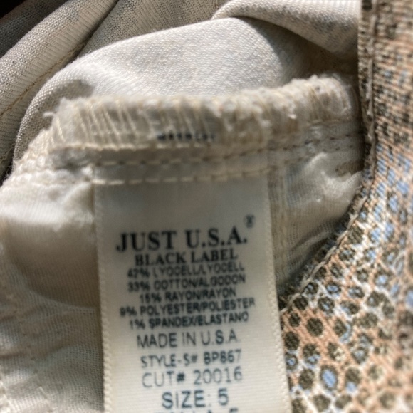 JUST USA Low Rise Jeans size 5/27 - Picture 7 of 7